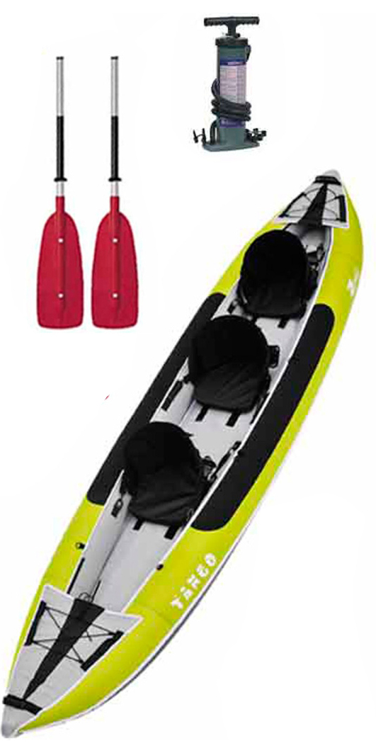 2017 Z-Pro Tango 3 Man Kayak TA300 GREEN + 2 FREE PADDLES + Stirrup Pump - New Image.jpg